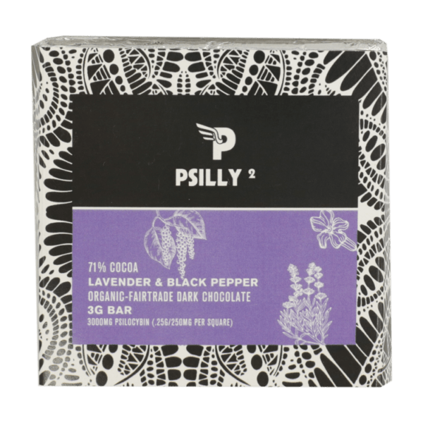 Psilly - Dark Chocolate Bar - Lavender & Black Pepper | Strongest Cubensis Strain Canada